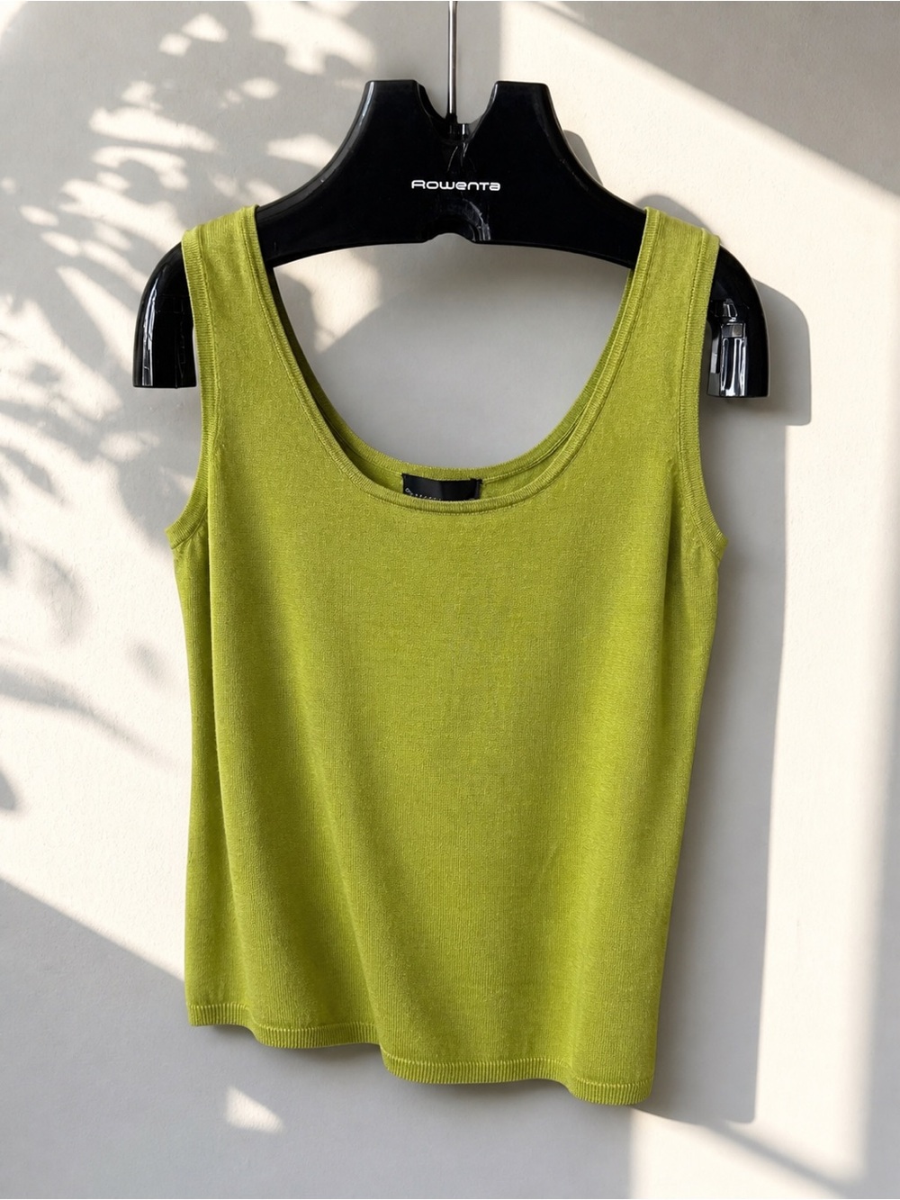 Laundrew Silk Blend Tank Top NWT Lime Green Sleeveless Size L